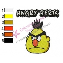 Angry Berts Embroidery Design